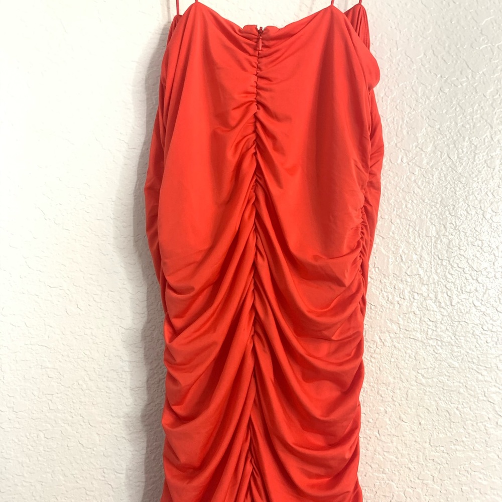 Love By Design Ruched Bodycon Mini Dress L NWT - Picture 3 of 8